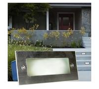 QICBYING Luminaire De Jardin Enterré Rectangulaire - 220V Spot Encastrable LED Exterieur, Projecteurs Encastrés Extérieurs Étanches IP65 Lumières d'angle D'escalier(Warm White Light,B(5W))