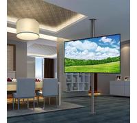 QICBYING Meuble TV Suspendu Pivotant Et Inclinable, Support De Sol Rotatif À 360 Degrés pour Téléviseur LCD Étagère Rotative pour Cloisonm Base Rotative pour Meuble TV(170-205cm)