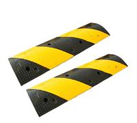 QICBYING Ralentisseurs Trapézoïdaux en Caoutchouc Sergé À Pois, Rampes De Voiture Portables, Rampes De Trottoir Robustes en Caoutchouc for Allées De Garage(2pcs,100 * 30 * 5cm)