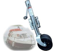 QICBYING Roue Jockey Remorque Charge Lourde - Roue De Cric De Remorque De Levage, Roue Jockey Automatique, Capacité 650kg, Double Roue De 15cm, pour Bateau/Camping-Car/Yacht/Caravane