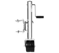 QICBYING Roue Jockey Remorque, Cric De Remorque Pivotant À Boulonner, Cric De Remorque pour Bateau De 1500 LB avec Roue Double De 6 Pouces, pour Bateau, Camping-Car, Caravane