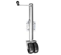 QICBYING Roue Jockey Remorque, Cric De Remorque Pivotant À Boulonner, Cric De Remorque pour Bateau De 1500 LB avec Roue Double De 6 Pouces, pour Bateau, Camping-Car, Caravane