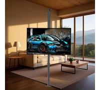 QICBYING Support De Sol avec Cadre Rotatif pour Téléviseur LCD À 360 Degrés - Meuble TV Suspendu - Support Rotatif pour Cloison De Séparation, Base Rotative pour Meuble TV Rotatif(595-850mm)