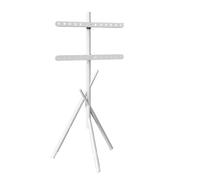 QICBYING Support De Sol Universel Téléviseur/Moniteur, Support TV Rotatif Gauche Et Droite, Fixation Horizontale Et Verticale, À Trois Pieds À Mortaise(White)