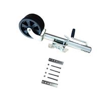 QICBYING Support Roue Jockey Pliante - Roue Jockey Remorque Charge Lourde, Roues De Remorque Pivotantes BoulonnéEs, Roue Jockey GalvaniséE Double De 20 Cm - Capacité 900 Kg, Levage 26cm