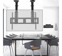 QICBYING Support TV Motorisé Ascenseur, Support De Plafond Motorisé Télescopique pour Téléviseur, Support De Sol Réglable en Hauteur pour Téléviseur, avec Télécommande À Mémoire(900-2200mm)