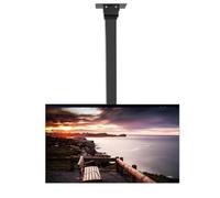 QICBYING Support TV Motorisé Réglable, Pied De Sol pour TV LCD, Mécanisme De Levage Électrique Télescopique avec Télécommande Et Interrupteur, Support De Plafond pour TV(1300-2300mm)