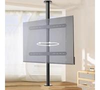 QICBYING TV LCD 360 Degrés Cadre Rotatif Support De Sol Cloison De Séparation Support Rotatif Meuble TV Rotatif Base, Support De Plafond TV Pivotant À Inclinaison Réglable(60-85cm)