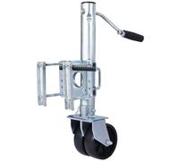 QICBYING Vérin De Remorque Robuste pour Bateaux - Roue Jockey Remorque, Capacité De 1500 LB, Roue Double De 6 Pouces, Vérin Pivotant À Boulonner, pour Les Caravanes Et Les Remorques À Bateaux