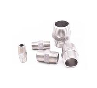 QICEHESE Ensemble de 5 raccords de tuyauterie réducteurs hexagonaux à Filetage mâle BSP en Acier Inoxydable 304 - Tailles 1/8" à 1-1/2"(DN20)