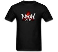 QICHEN BAG Men's Nioh Game Logo T Shirt Black XXL