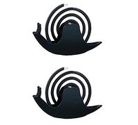 Qichenx Support Spirale Anti-Moustiques Métal Spirale Escargot, Support de Bobine de Moustique, Mosquito Brûleur D'encens, Pour L'intérieur ou L'extérieur Iron Coil Rack Insecte (Noir*2)