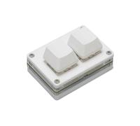 Qichill Mini Clavier 2 USB Commutateur Clavier Ergonomique Rétro-Éclairé Gaming Office Media, Programmable, Couvre-touches Imprimé par Injection A