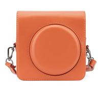 QICNMFA Étui pour appareil photo compatible avec Fujifilm Instax Square SQ1, sac de protection en cuir synthétique de qualité supérieure avec bandoulière réglable, Terre cuite/orange, Étuis pour