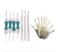 QiDAi Kit de crochetage de serrurier en forme de peigne pour cadenas, facile à utiliser (7 pièces + 9 pièces)