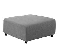 qiden Housse Carré Extensible Pouf Protégeant Repose-Pied, Gris Clair-XL