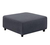 qiden Housse De Pouf Carré 33-45cm /72-82cm/80-100cm Extensible Housse pour Pouf, Protéger Housse De Repose Pied, Couvre Pouf Carré-Gris-XL
