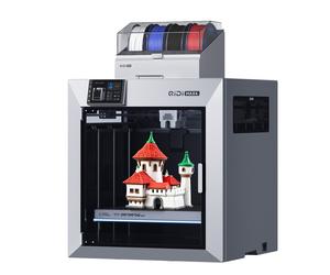 QIDIxJOYBUY Max4 Combo Imprimante 3D, grand volume d'impression de 390 × 390 × 340 mm, chambre chauffée à 65 °C, imprimantes 3D FDM, vitesse maximale de 800 mm/s, prend en charge jusqu'à 16 couleurs/m