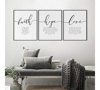 qidongyituo Impression sur toile verset de la Bible affiche et impressions murales impression citations chrétiennes toile peinture salon affiches sur l'art mural 40x60cm (15.7 "x23.6) x3 sans cadre