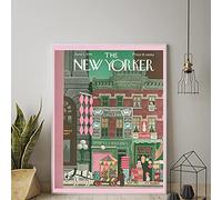 qidongyituo Wall Retro Art New Yorker Magazine Vintage Prints Toile Peinture Abstraite Galerie Photos Salon Décor Affiche (50x70cm/19,7 "x27.6) No Frame