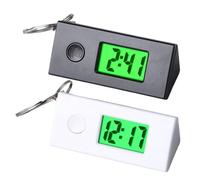 Qidures 2pcs Clock Keychain, Montre De Poche Porte-Clés À Clip, Porte-clés Montre De Poche, Chronomètre, Compte À Rebours, Minuterie Portable pour L'extérieur