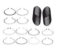 Qidures Bandeaux Métalliques pour Femmes - Serre-tête Réglable Antidérapant | Ensemble Anneaux Cheveux Ondulés | pour Famille Amis Hommes Femmes Course Yoga Cyclisme Maison Intérieur Extérieur