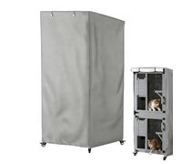 Qidures Couverture de Maison d'Extérieur pour Jeune Chat,Couverture Intégrale | Housse Protectrice pour Abri De Chat D'Extérieur | pour Arrière-Cour Jardin Balcon Parc Zone Résidentielle Garage Coin