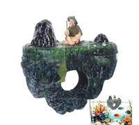 Qidures Décor Flottant d'Aquarium - Accessoires Décoratifs Guppy pour Aquarium - Décoration île pour Aquarium | pour Maison, Bureau, Ferme, Salon, Salle d'étude, Hommes, Femmes,