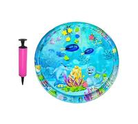 Qidures Tapis De Jeu D’Eau pour Chat, 105cm Gonflable Tummy Time Mat, Tapis De Jeu Sensoriel d'eau, TapisD'eau pour Chat, TapisRafraîchissant, TapisSensoriel pour Animal De Compagnie