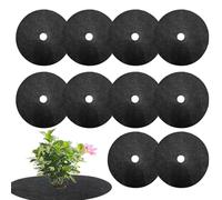 Qidures Tapis De Protection Contre Les Mauvaises Herbes, 32cm Anti Mauvaises Herbes, Anneaux De Paillage en Non Tissé, Anneau De Paillage Rond, Tapis De Protection DesPlantes pour Arbres Fleurs