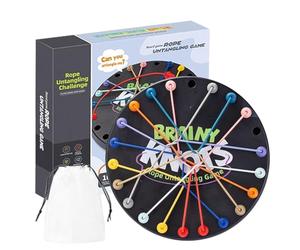 Qidures Twisted Rope Board Game, Rope Untying Game Toy, Brainy Knots Rope Untangling Table Strategy Board Game, Rope Puzzles Game, Interactive Game Rope Challenge Sorting Toys, Rope Untangling Game