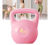 QIeAny Kettlebell 2/4/6/8 Kg, Kettlebell pour L'entraînement en Force, Sable Glacé Cristallisé Lorsqu'il Est Exposé À l'eau/Pas De Bruit Anormal Pendant l'exercice, Poignée Antidérapante,4kg,Pink