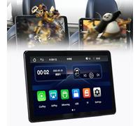 QIeAny Lecteur D'appui-tête De 10,1 Pouces, Écran De Voiture avec Fonction De Connexion De Miroir De Téléphone Portable Filaire, 1024 * 600 + Écran Tactile LCD + CarPlay Intégré + Carte TF/USB,1PCS
