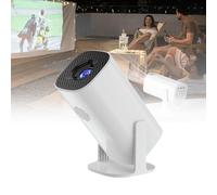 QIeAny Projecteur Portable, Mini Projecteur, Puissance De Résolution 1280 X 720p, Correction Automatique du Trapèze + Projection Flexible 180', Décodage Vidéo WiFi 6/4K/prend en Charge BT5.4,White