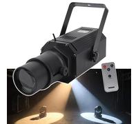 QIeCny Projecteur LED 80 W À Faisceau Précis, Avec Télécommande, Ouverture Réglable, Éclairage Puissant, Compatible DMX512 Et Commande Vocale, Lumière Blanche, Chaude Et Multicolore,Multicolor