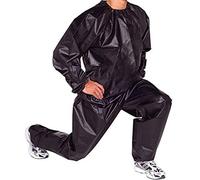 Qiekenao Combinaison de sudation en PVC anti-déchirure pour sauna, sport et perte de poids Noir 3XL