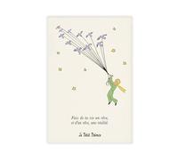 QIENAZIO Toile murale décorative avec citation du Petit Prince Fais de ta vie Un Rêve - 30 x 45 cm