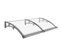 QIERF Auvent pour porte d'entrée, fenêtre, terrasse, porte, 120 x 60 cm, capacité de charge 200 kg, alliage d'aluminium pour terrasses, balcons, protection contre la pluie et les UV