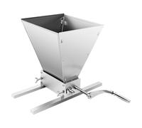 QIERF Moulin à céréales, manuel, 4 l, en acier inoxydable, 2 méthodes de broyage avec échelle et base en aluminium, distance des rouleaux réglable pour la fabrication de blé d'orge, de bière