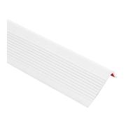 QIERF Nez de marche autocollant - Antidérapant - En PVC - 10 m - Gris - Idéal pour les escaliers intérieurs et extérieurs, jardins d'enfants et appartements de personnes âgées - Blanc