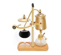 QIERF Siphon d'équilibre - Machine à café belge - Siphon Brewer Gold - 400 ml - Avec brûleur à alcool et accessoires - Pour cuisine privée et café