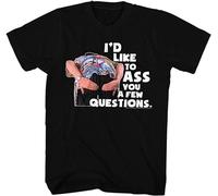 QIESHEOK Ace Ventura Questions Unisex 100% Cotton Short-Sleeve T-Shirts Black XXL