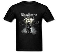 QIESHEOK Bloodborne The Old Hunters Poster Unisex O-Neck 100% Cotton Short-Sleeve T-Shirts Black XL