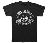 QIESHEOK Bouncing Souls Never Say Die Unisex 100% Cotton Short-Sleeve T-Shirts Black L