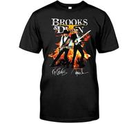 QIESHEOK Brooks & Dunn American Country Music Band Unisex O-Neck 100% Cotton Short-Sleeve T-Shirts Black M