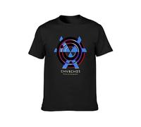 QIESHEOK Chvrches The Bones of What You Believe Confort Casual Unisex 100% Cotton Short-Sleeve T-Shirts Black XXXL