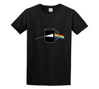 QIESHEOK Dark Side of The Coffee Unisex 100% Cotton Short-Sleeve T-Shirts Black M