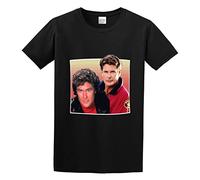 QIESHEOK David Hasselhoff T Shirt 90S Homage Mich Vintage Knight Rider Baywatch Night Unisex 100% Cotton Short-Sleeve T-Shirts Black XXXL