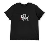 QIESHEOK Dead by April Logo Retno Unisex 100% Cotton Short-Sleeve T-Shirts Black M