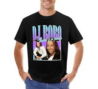 QIESHEOK DJ Bobo 90S Style Eurodance Unisex 100% Cotton Short-Sleeve T-Shirts Black M